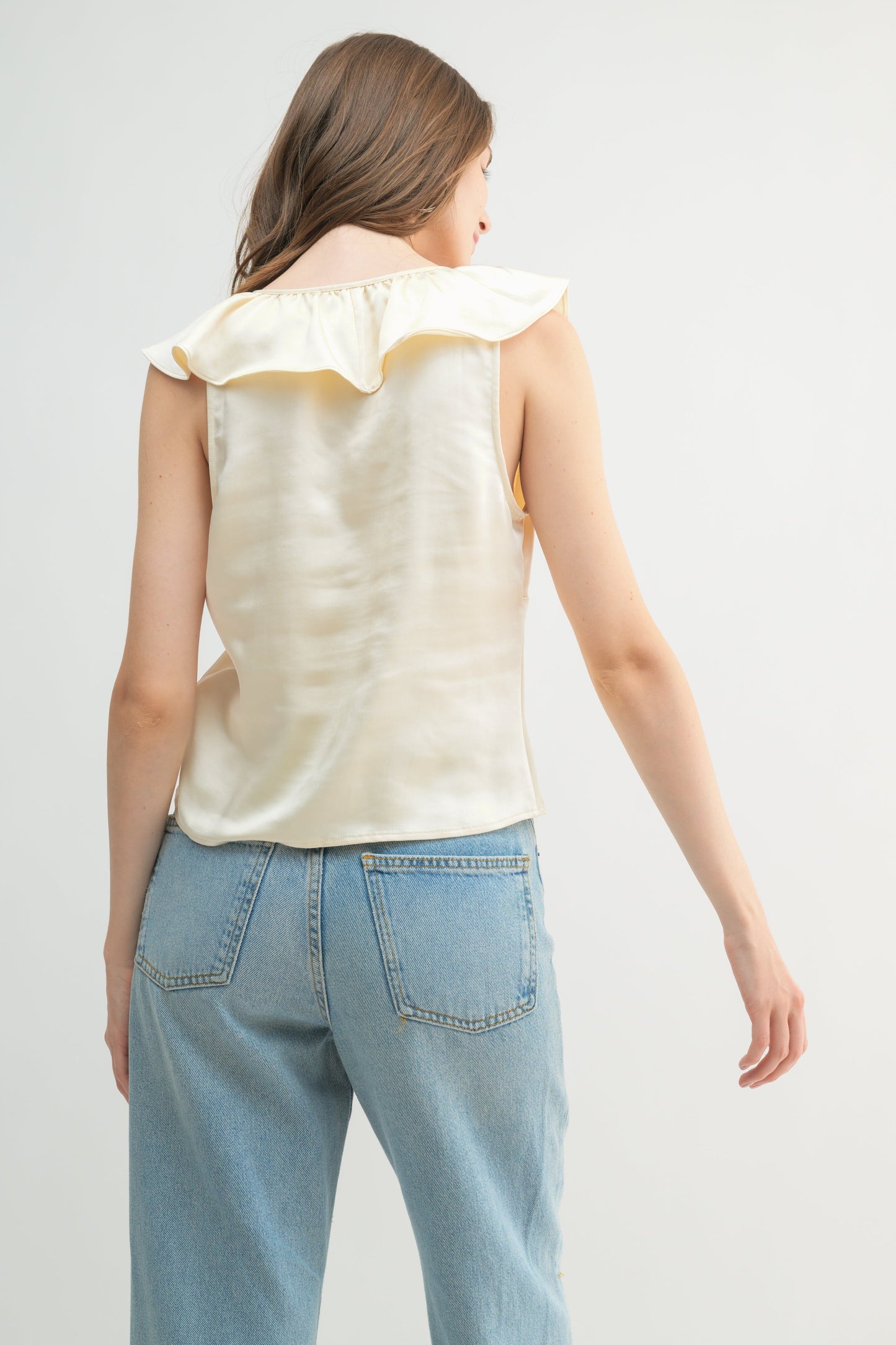 Ruffle Tie Front Top