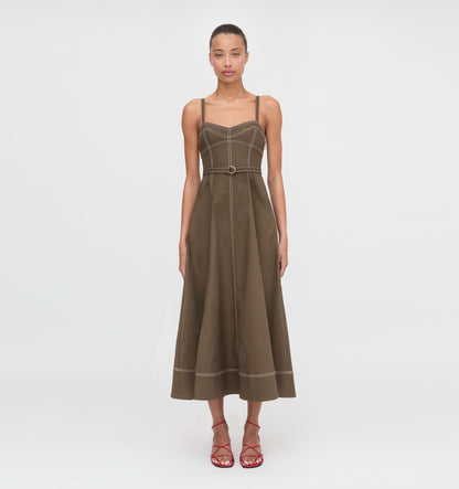 The Fiona Dress - Chocolate Twill