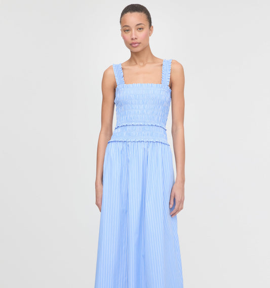The Azalea Maxi Nap Dress - Blue Stripe