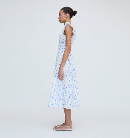 The Ellie Nap Dress - Blue Botanical
