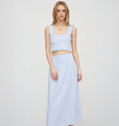 The Delphine Nap Skirt - Blue/White Stripe