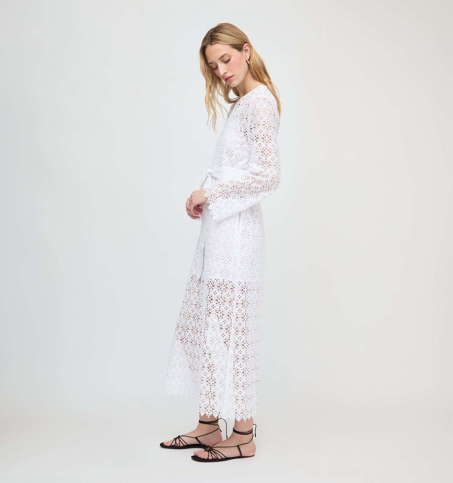 The Darinka Dress - White Medallion Lace
