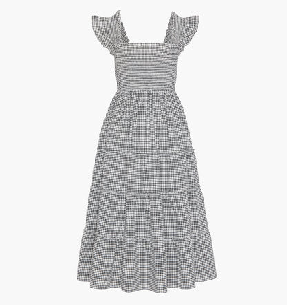 The Ellie Nap Dress - Black/Sand Gingham