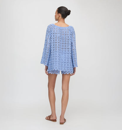 The Enella Tunic - Cornflower Lace
