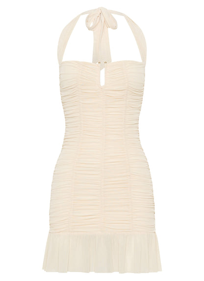 Toni Halter Mini dress - Lemon