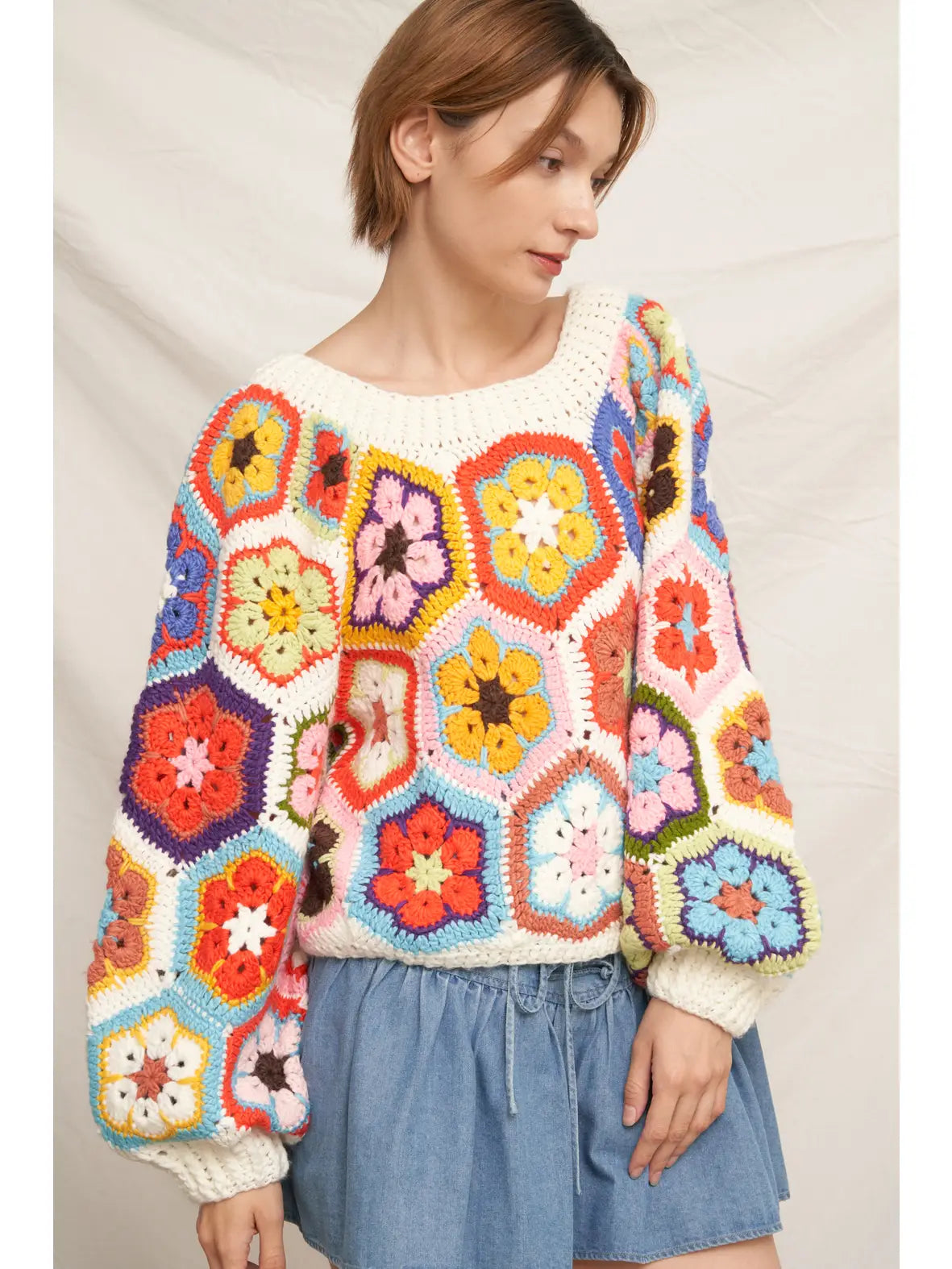 Chunky Oversized Crochet Sweater