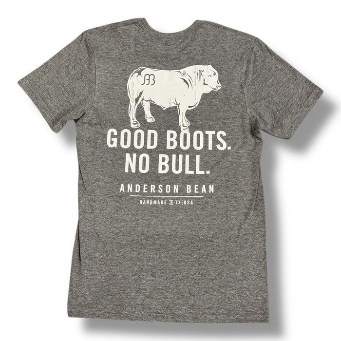 Anderson Bean Heather Grey "Good Boots No Bull" Tee-Painted Cowgirl Western Store