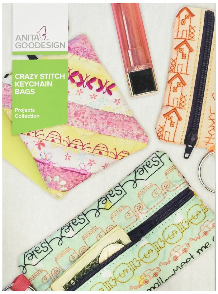 Anita Goodesign Crazy Stitch Keychain Bags