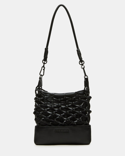 ARDA Black/Black Women's Crossbody Pouch Handbag | Steve Madden