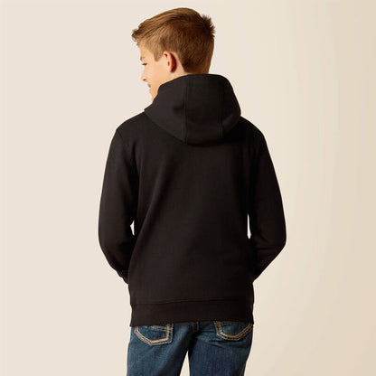 Ariat Boy's Black Mexico Logo Hoodie 10046471-Painted Cowgirl Western Store