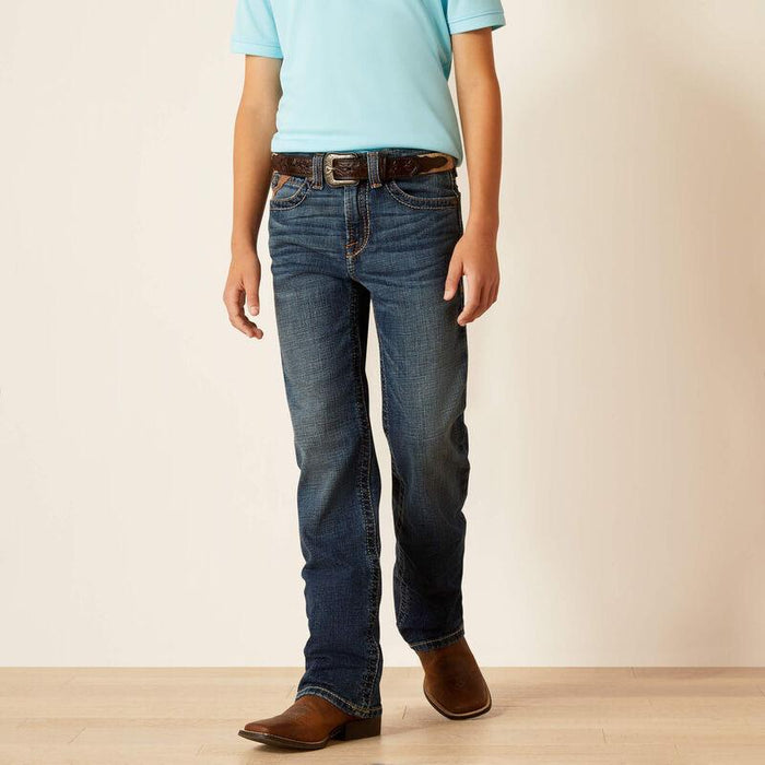 Ariat Boy's Fordham B4 Relaxed Fit Denali Boot Cut Jeans 10051605-Painted Cowgirl Western Store