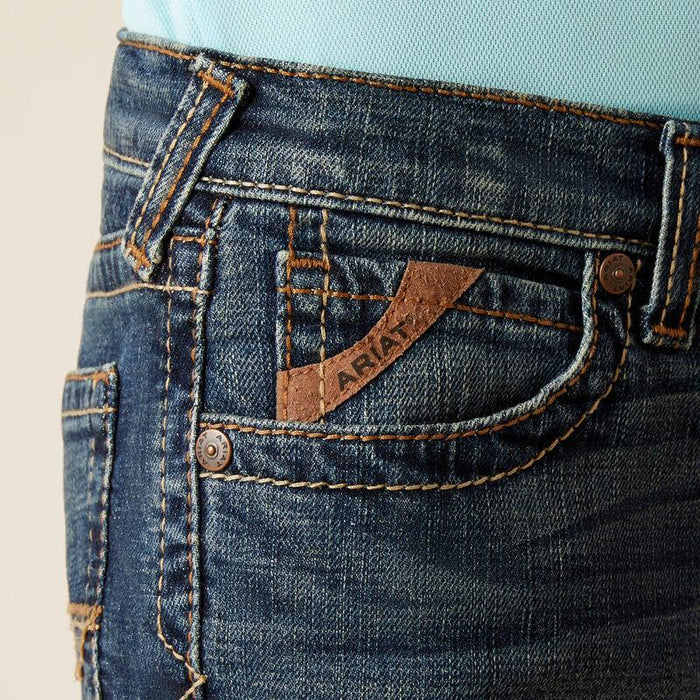 Ariat Boy's Fordham B4 Relaxed Fit Denali Boot Cut Jeans 10051605-Painted Cowgirl Western Store