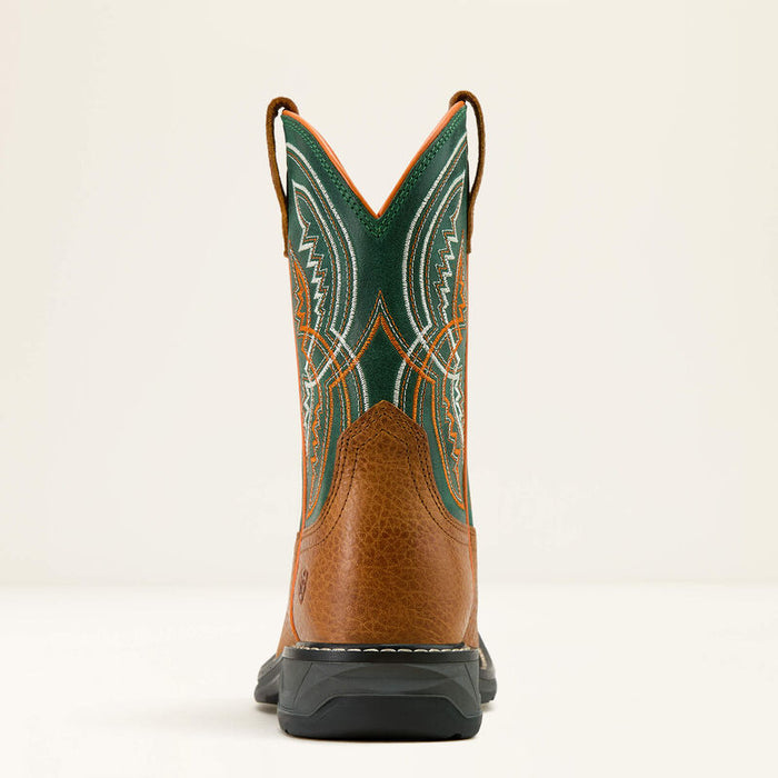 Ariat Children’s & Youth Honey Tan & Lucky Clover WorkHog XT Coil Square Toe Cowboy Boots 10061179-Painted Cowgirl Western Store