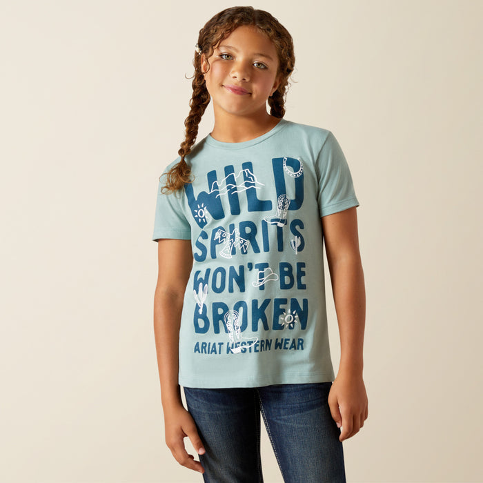 Ariat Girl's River Green Wild Spirits Graphic Tee Shirt 10062897