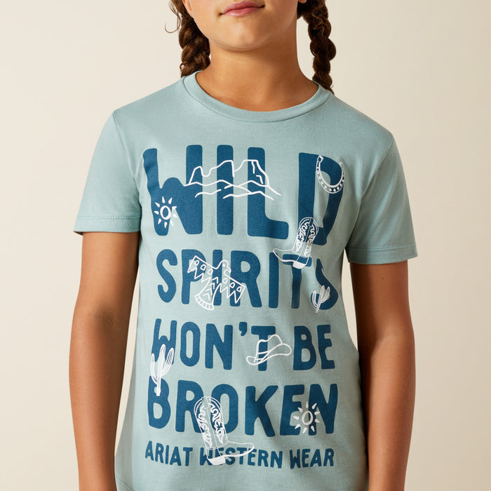 Ariat Girl's River Green Wild Spirits Graphic Tee Shirt 10062897