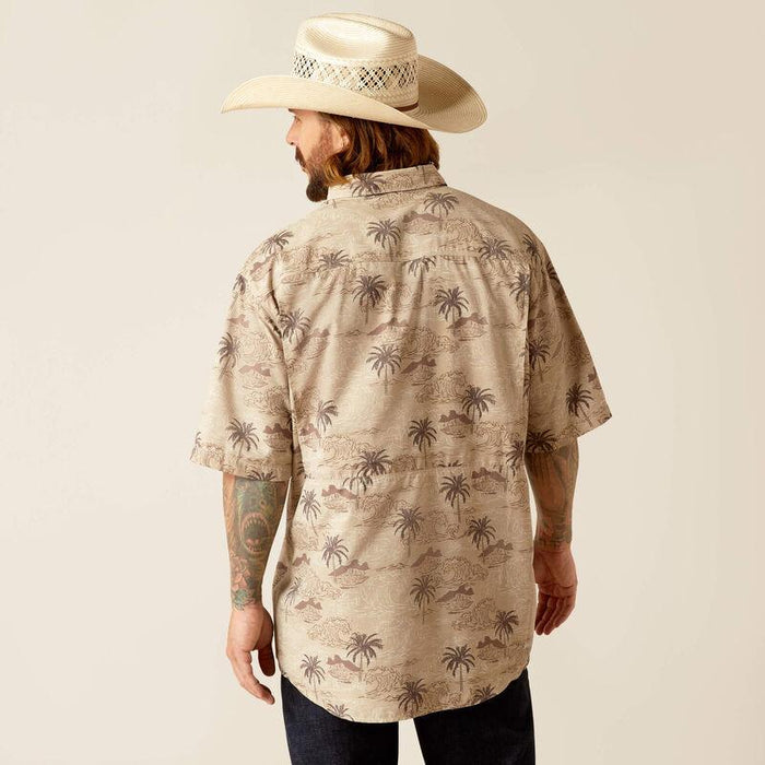 Ariat Men's Desert Mocha VentTEK Outbound Classic Fit Short Sleeve Western Shirt 10048784-Painted Cowgirl Western Store