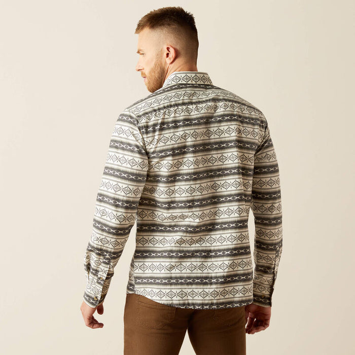 Ariat Men's Marquis Cream Aztec Modern Fit Button Long Sleeve Western Shirt 10058986