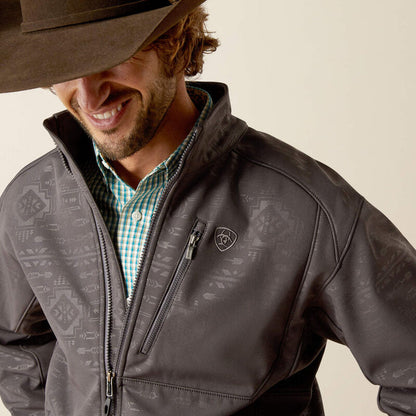 Ariat Men's Phantom Embossed Logo 2.0 Softshell Jacket 10058158-Painted Cowgirl Western Store