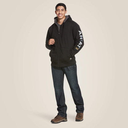 Ariat Men's Rebar Black All-Weather Full Zip Hoodie 10027833-Painted Cowgirl Western Store