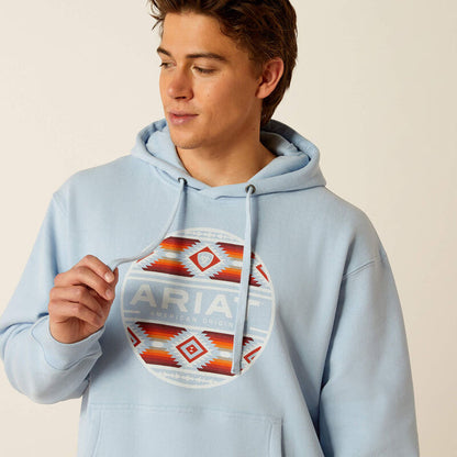 Ariat Men's Soft Chambray Canyon Southwest Circle Hoodie 10052448-Painted Cowgirl Western Store