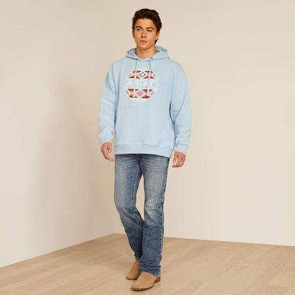 Ariat Men's Soft Chambray Canyon Southwest Circle Hoodie 10052448-Painted Cowgirl Western Store