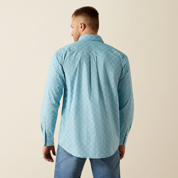 Ariat Men's Turquoise Print Garmon Classic Fit Button Long Sleeve Western Shirt 10054645-Painted Cowgirl Western Store