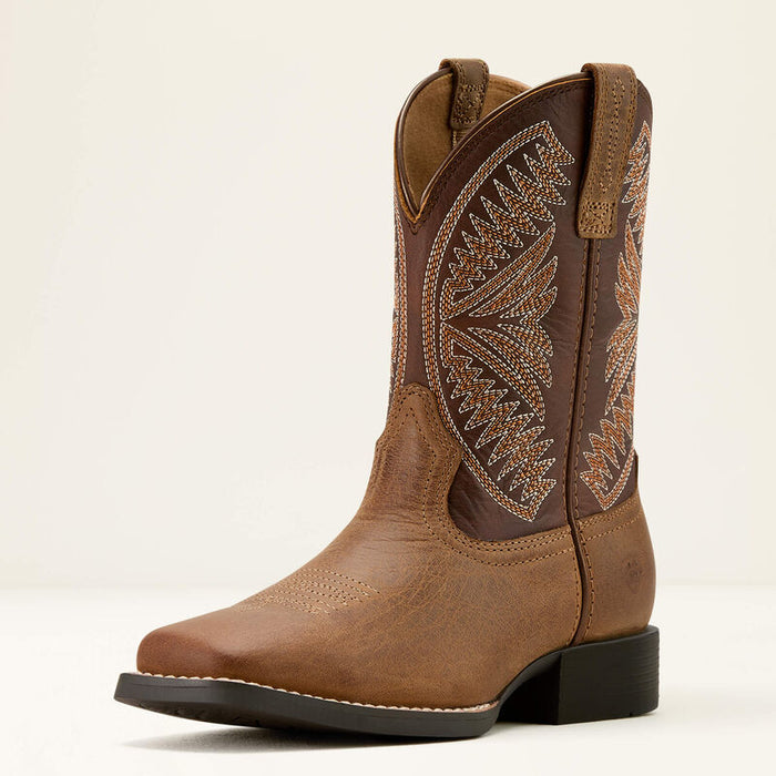 Ariat Toddler/Children’s/Youth Pearl/Chocolate Brown Ruidoso Square Toe Western Cowboy Boots 10061136-Painted Cowgirl Western Store