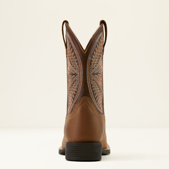 Ariat Toddler/Children’s/Youth Pearl/Chocolate Brown Ruidoso Square Toe Western Cowboy Boots 10061136-Painted Cowgirl Western Store