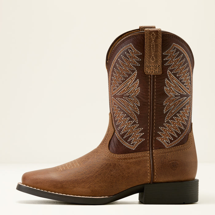 Ariat Toddler/Children’s/Youth Pearl/Chocolate Brown Ruidoso Square Toe Western Cowboy Boots 10061136-Painted Cowgirl Western Store