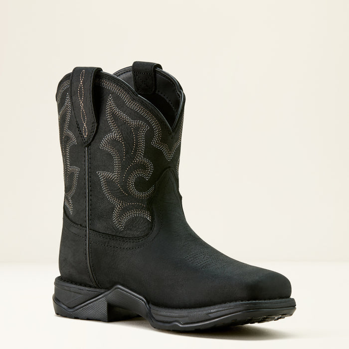 Ariat Women's Anthem Shortie II H2O 8" Black Square Toe Waterproof Shortie Western Boots 10063997