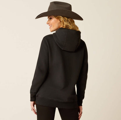 Ariat Women's Black Steer Stitch Long Sleeve Hoodie 10051999
