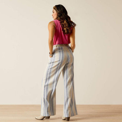 Ariat Women's Butler Sky Stripe Linen Trousers 10051465-Painted Cowgirl Western Store