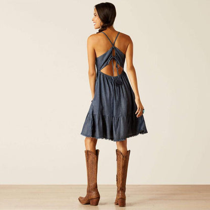 Ariat Women's Calico Indigo Rinse Demin Dress 10051285-Painted Cowgirl Western Store