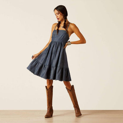 Ariat Women's Calico Indigo Rinse Demin Dress 10051285-Painted Cowgirl Western Store