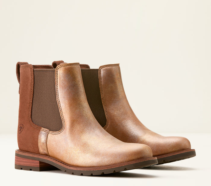 Ariat Women's Metallic Brown & Polo Wexford Lug Chelsea Bootie 10053727