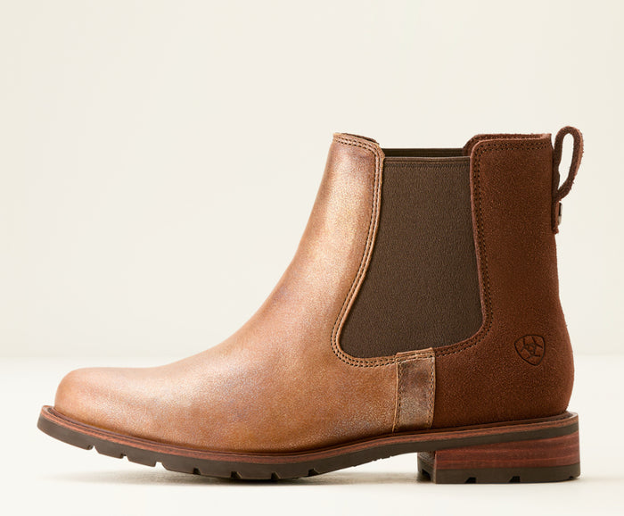 Ariat Women's Metallic Brown & Polo Wexford Lug Chelsea Bootie 10053727
