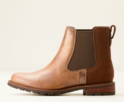 Ariat Women's Metallic Brown & Polo Wexford Lug Chelsea Bootie 10053727