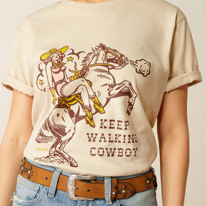 Ariat Women's Natural Keep Walkin' Cowboy Tee 10052542-Painted Cowgirl Western Store