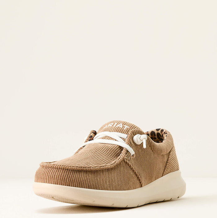 Ariat Women's Tan Corduroy Hilo Moc Toe Casual Shoes 10053703
