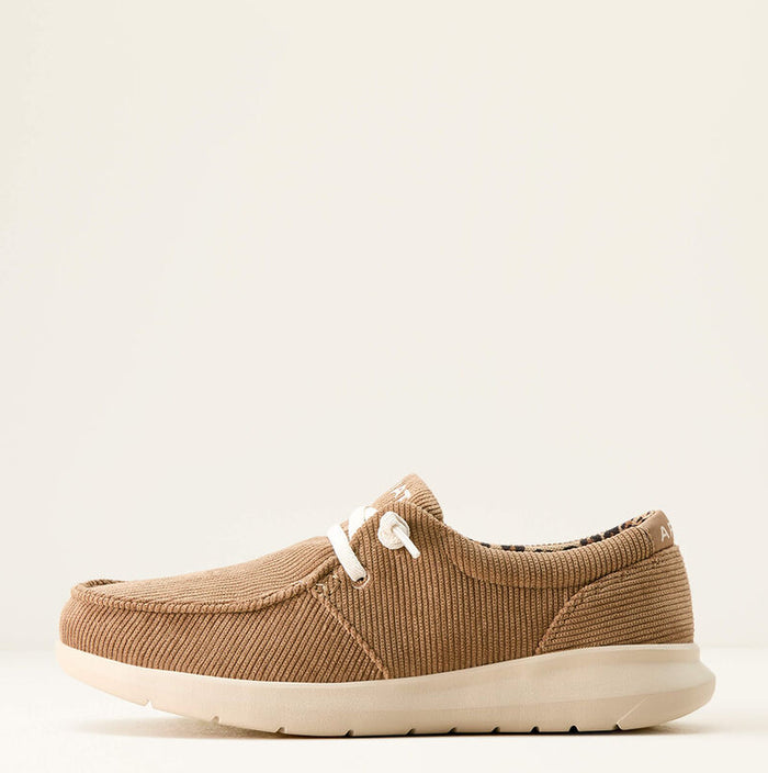 Ariat Women's Tan Corduroy Hilo Moc Toe Casual Shoes 10053703