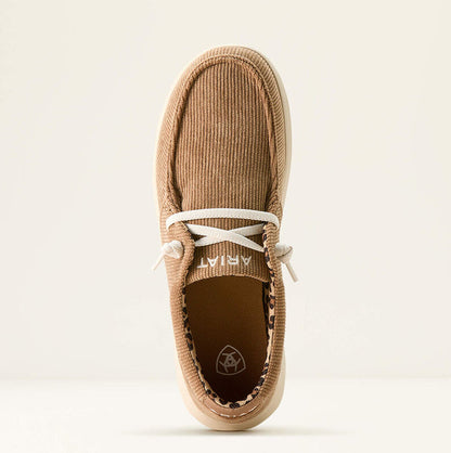 Ariat Women's Tan Corduroy Hilo Moc Toe Casual Shoes 10053703
