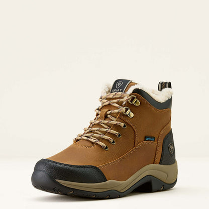 Ariat Women's Terrain H2O 4" Wheat Brown Sherpa Waterproof Lace Up Boot 10063868
