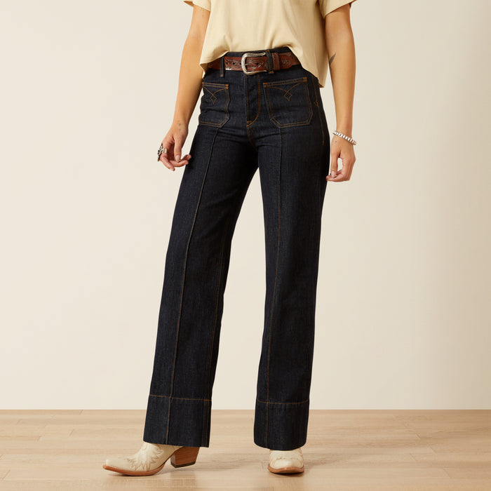 Ariat Women's Ultra High-Rise Tomboy Western Utility Wide Leg Jeans 10061760
