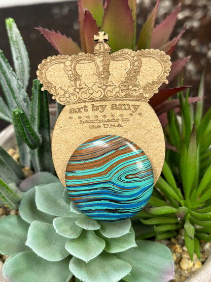 Art By Amy Crystal Faceted & Metal Western Hat Pins-Painted Cowgirl Western Store
