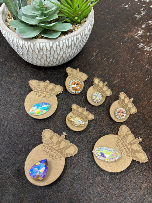 Art By Amy Crystal Faceted Western Hat Pins-Painted Cowgirl Western Store