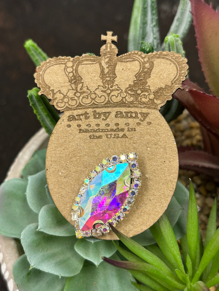 Art By Amy Crystal Faceted Western Hat Pins-Painted Cowgirl Western Store