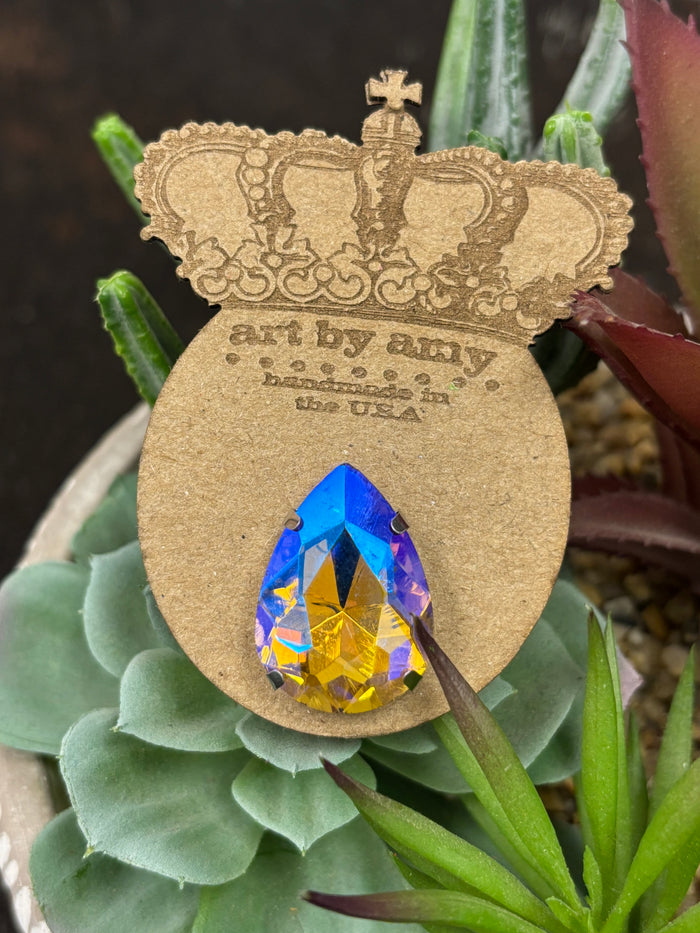 Art By Amy Crystal Faceted Western Hat Pins-Painted Cowgirl Western Store