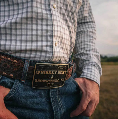 Attitude x Montana Silversmith Brownsboro Whiskey Bent Belt Buckle A1021WR
