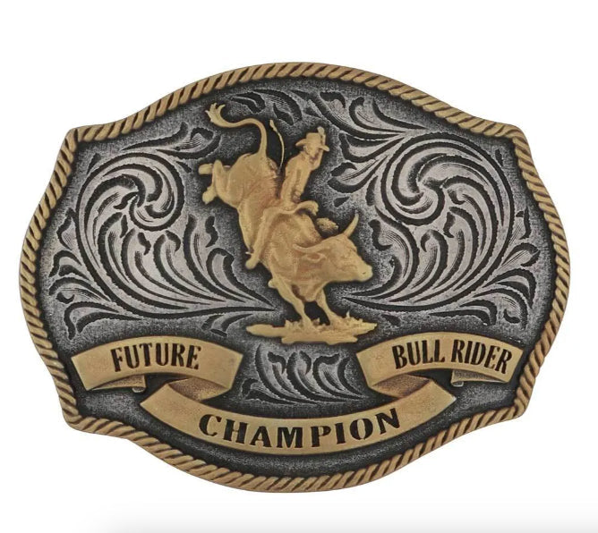 Attitude x Montana Silversmith Future Champion Bull Rider Belt Buckle A1025P