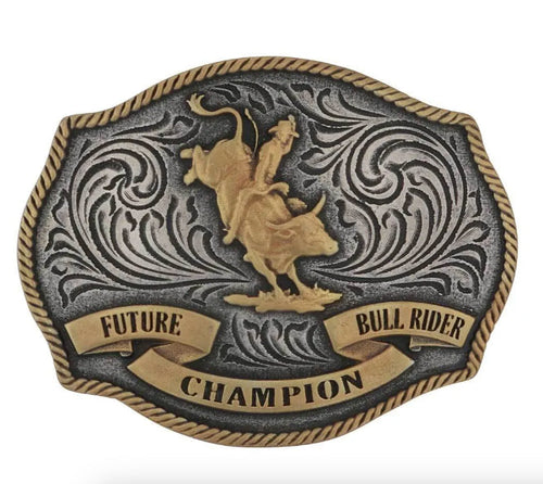 Attitude x Montana Silversmith Future Champion Bull Rider Belt Buckle A1025P